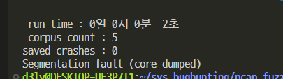Segmentation fault in the fuzzer
