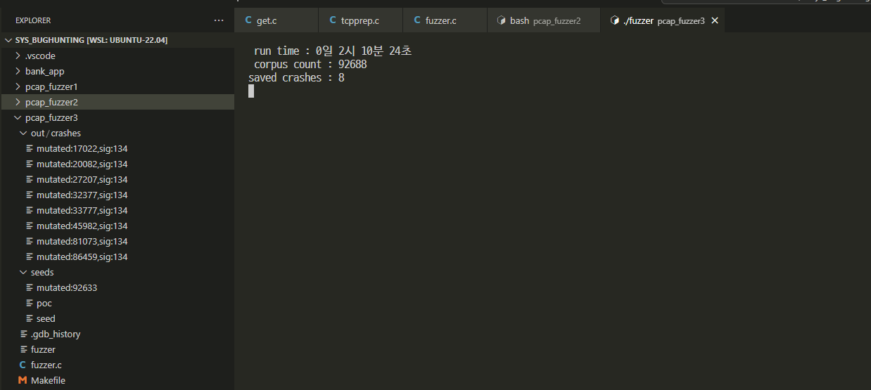 Fuzzer execution screenshot